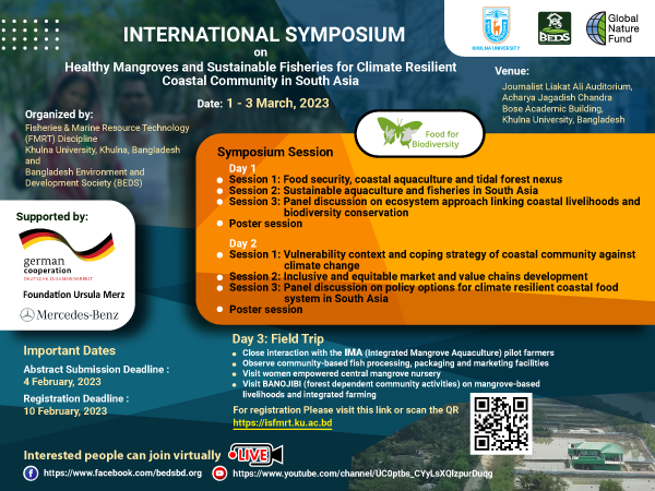 INTERNATIONAL SYMPOSIUM on Healthy Mangroves and Sustainable Fisheries for Climate Resilient Coastal Community in South Asia